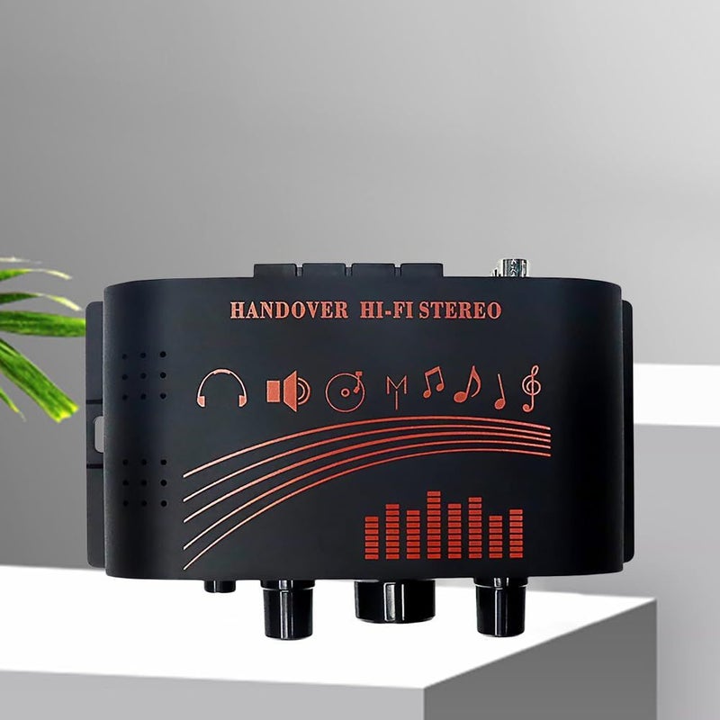 مضخم الصوت المزدوج AK170 Hifi ستيريو محمول مع حلقة ضوء LED، أسود. - Image 4