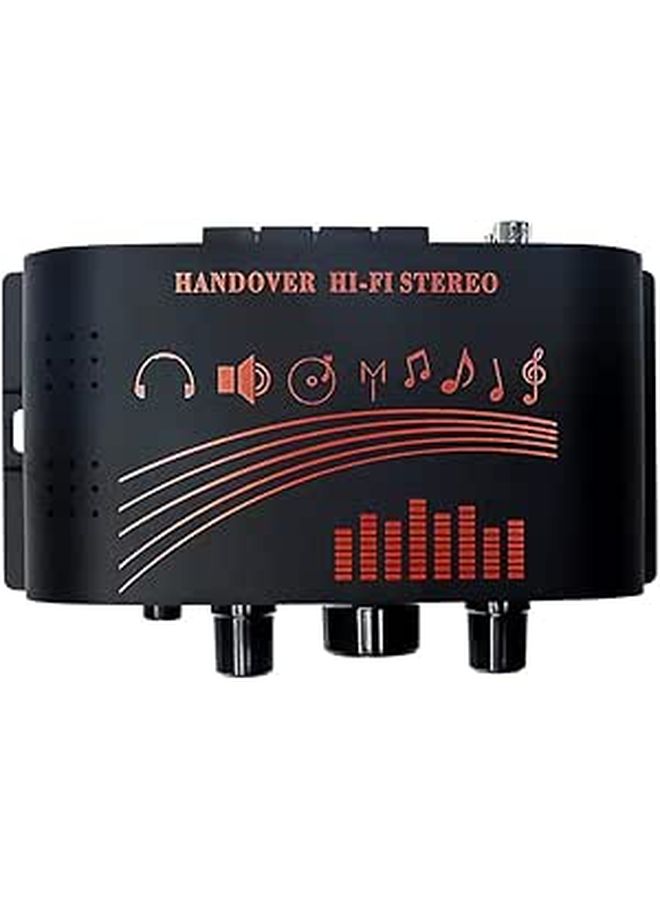 مضخم الصوت المزدوج AK170 Hifi ستيريو محمول مع حلقة ضوء LED، أسود. - Image 1