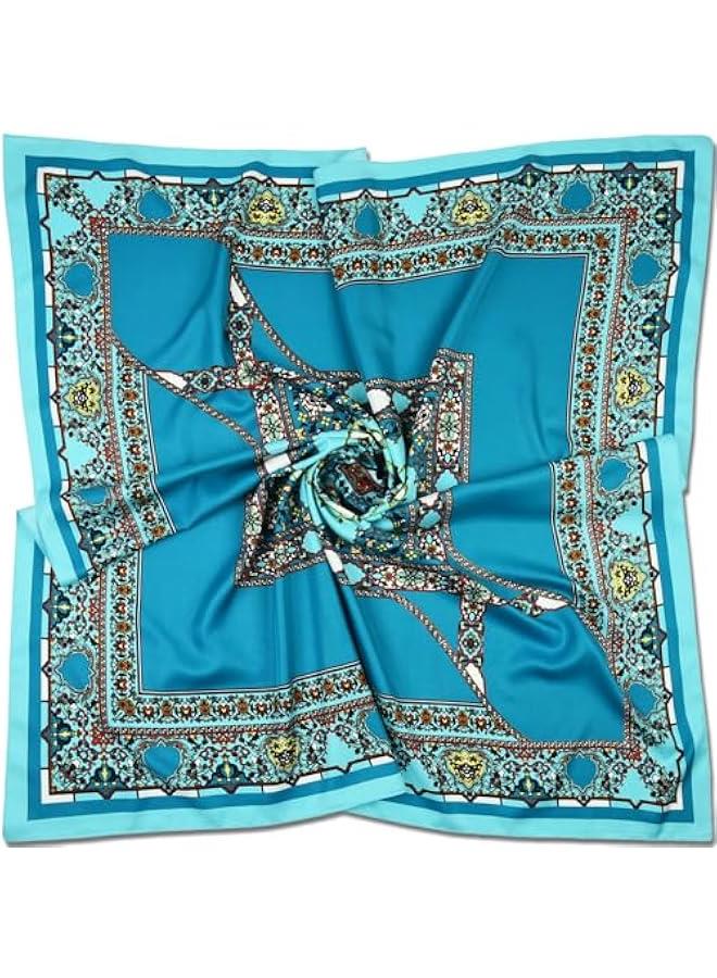Arabest XL 40x40 Inch Extra Large Silk Satin Scarf Tops for Women Head Wraps Shirt Bandana Curly Hair Tie Headband Headscarf - Image 1