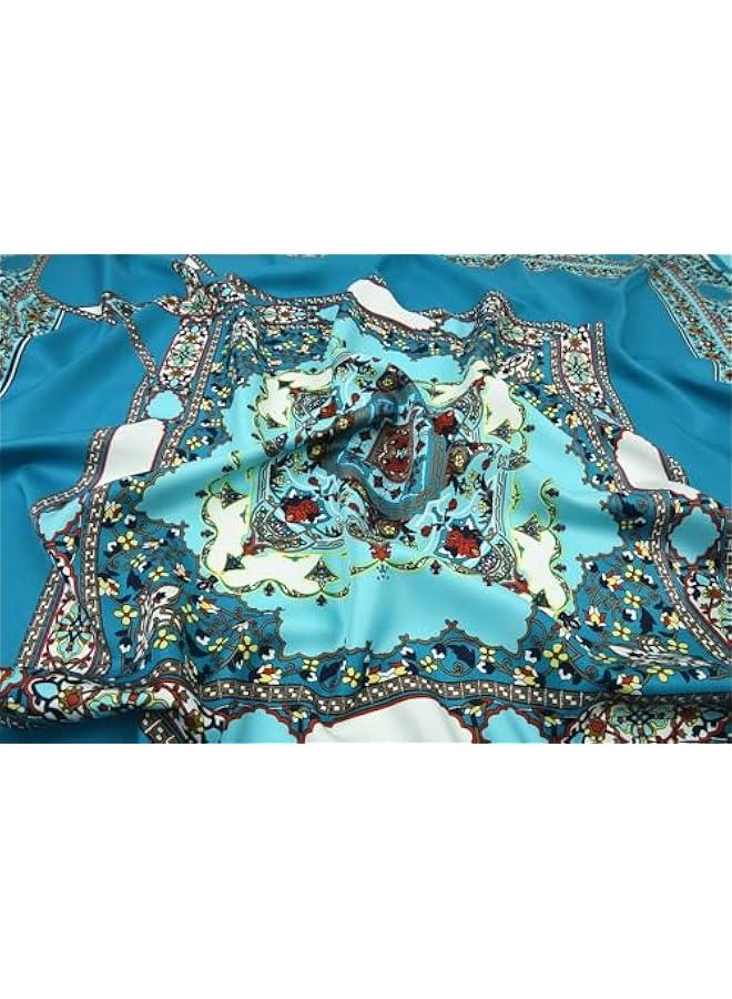 Arabest XL 40x40 Inch Extra Large Silk Satin Scarf Tops for Women Head Wraps Shirt Bandana Curly Hair Tie Headband Headscarf - Image 5