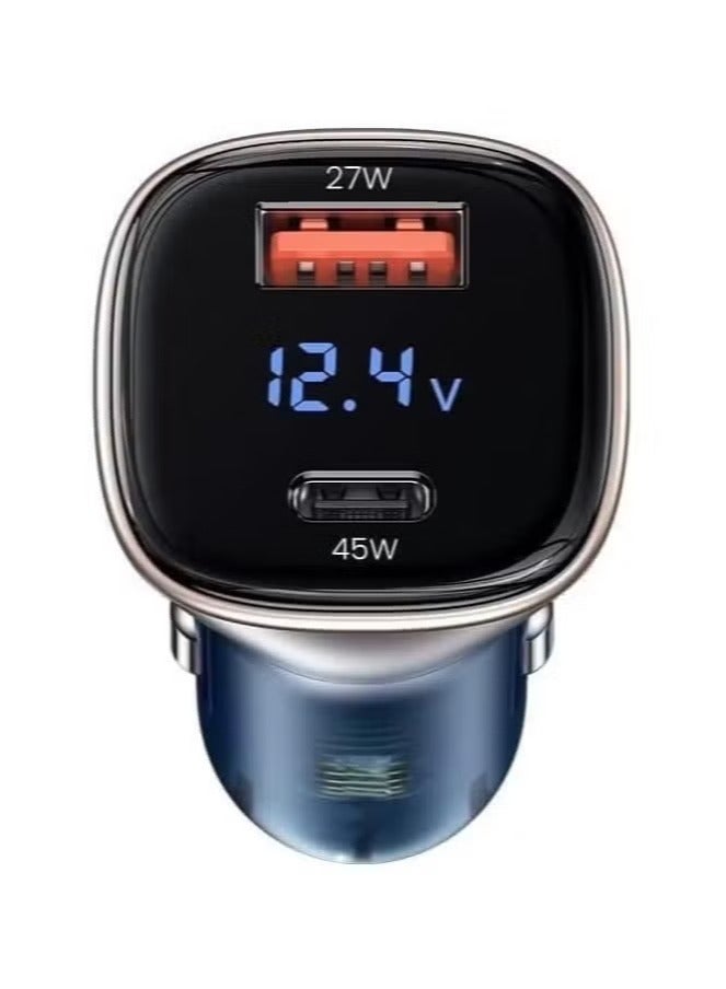 TIGER Fast Car Charger 45W with Dual Ports & Digital LED Display –- Smart Quick Charge QC 3.0, Universal Compatibility for All Smartphones -- Efficient Car Charging Solution - Image 4