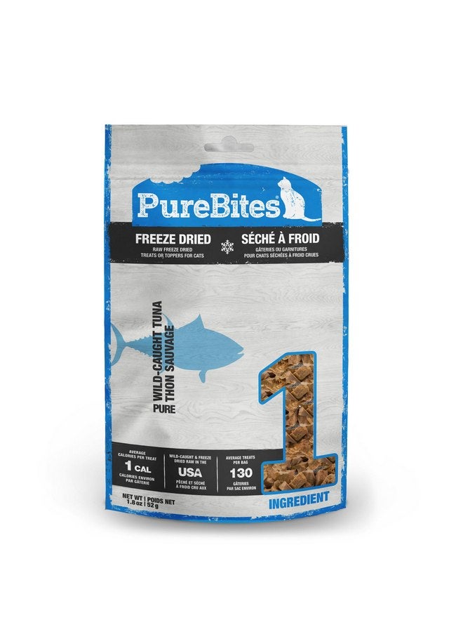 بيور بيتيس مكافآت القطط المجففة بالتونة من PureBites، 1.8 أونصة | 52 جرامًا - حجم فائق القيمة - Image 1