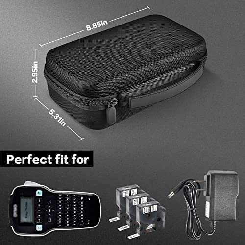 Boobowl Case Compatible with DYMO Label Maker Bundle 160/280 - Hard Protective Travel Storage Bag with Mesh Pocket, Elastic Holder & Smooth Zipper, Organizer for Tape Refills, Batteries and Charger (Box Only) - Image 2