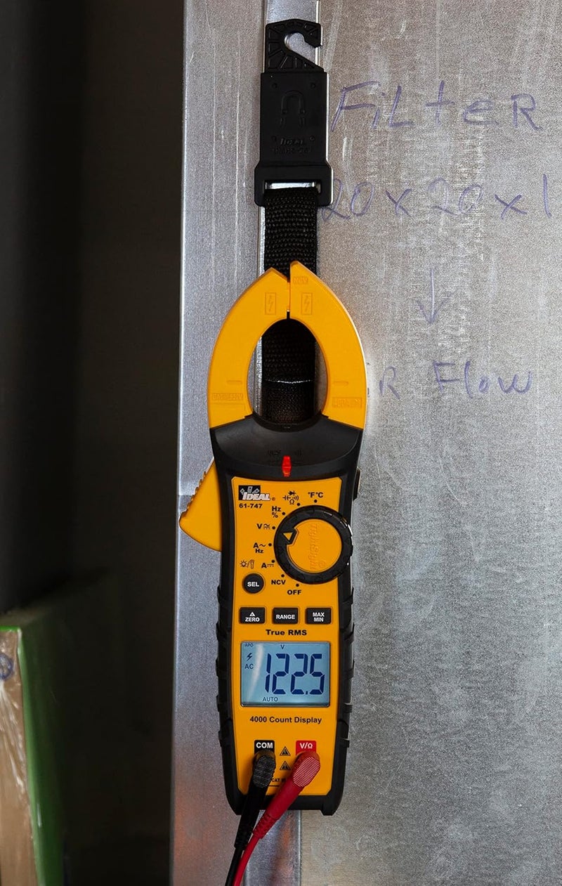 Ideal مقياس تيار متردد/تيار مستمر 400 أمبير 600 فولت رقمي TightSight 61-747 - Image 4