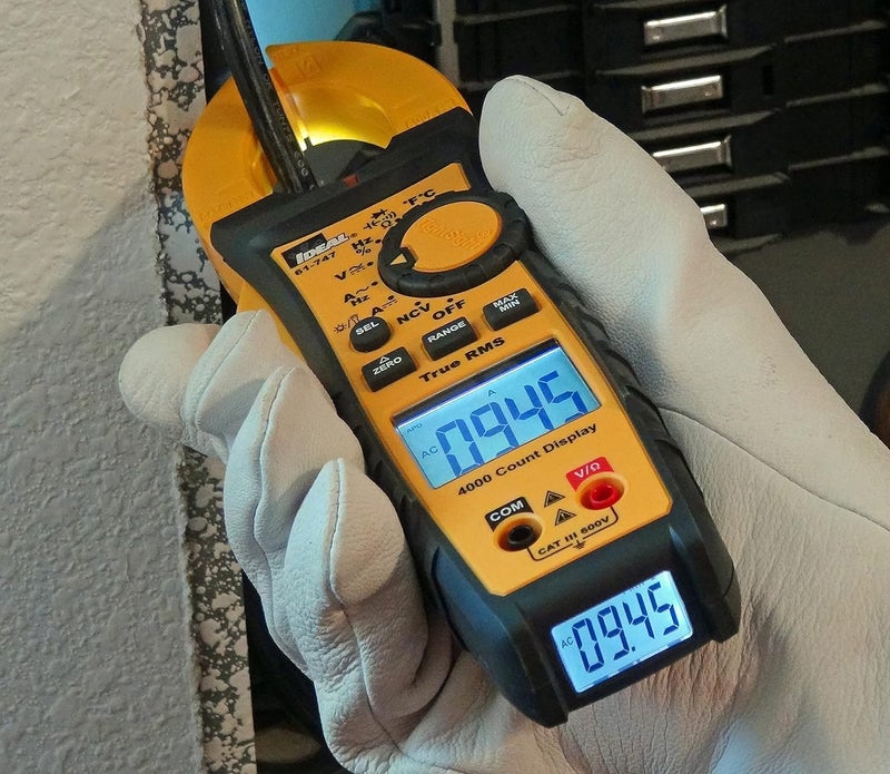 Ideal مقياس تيار متردد/تيار مستمر 400 أمبير 600 فولت رقمي TightSight 61-747 - Image 2