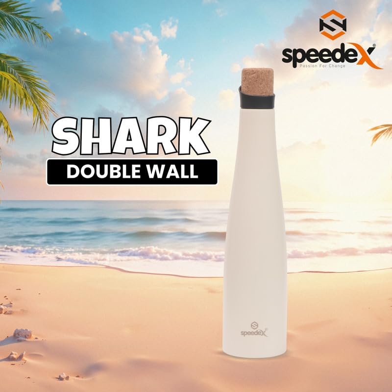 Speedex Thermos Bottle - 500 ML Vacuum Insulated Stainless Steel for Kids, Men, Women - Thermosteel Bottle Ideal for School, Office, Travel Flask for Hot & Cold Beverages - White Colour - Image 5
