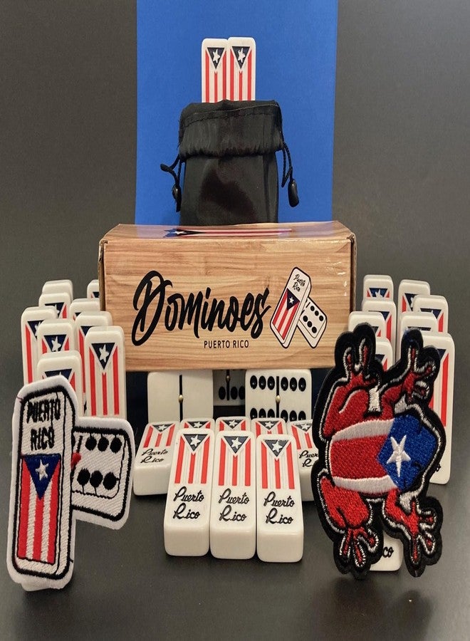 PRK 14 Puerto Rico Dominoes Bag Set Domino Tiles Boricua PR Puerto Rican Domino Set Classic Double six Dominos Adult Size Must Have (Comes with Travel Bag) no Wood Box - Image 4