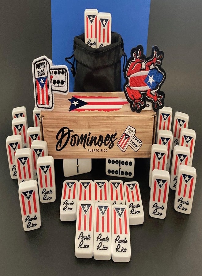 PRK 14 Puerto Rico Dominoes Bag Set Domino Tiles Boricua PR Puerto Rican Domino Set Classic Double six Dominos Adult Size Must Have (Comes with Travel Bag) no Wood Box - Image 5