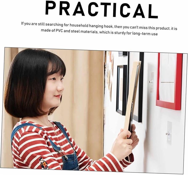 Angoily 20 Pcs Self Adhesive Non Trace Hooks For Home And Kitchen Multi Functional Wall Stickers Easy Installation Space Saving - Image 4