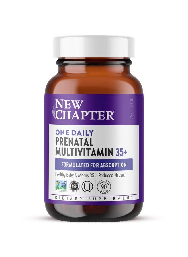 نيو تشابتر فيتامينات ما قبل الولادة من نيو تشابتر، فيتامينات متعددة يومية واحدة مُعززة لما قبل الولادة لمن تزيد أعمارهم عن 35 عامًا مع ميثيل فولات + كولين لأم وطفل أصحاء، خالية من الغلوتين وغير معدلة وراثيًا - 90 قرصًا - Image 1