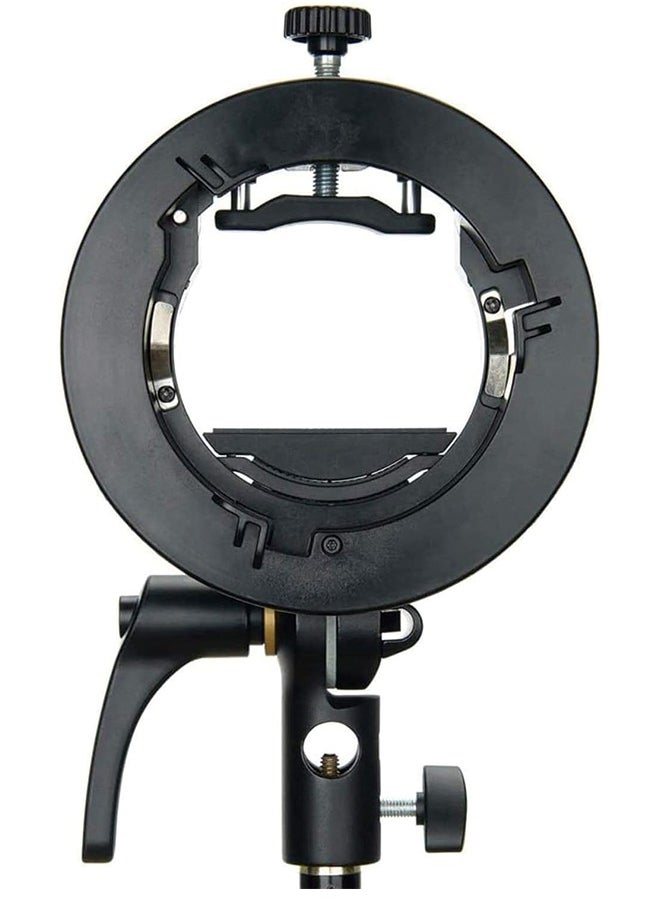 Godox Godox S2 Speedlite Bracket for Godox AD200Pro, AD200, AD400Pro, for V1 Round Head Speedlite, V860II / TT685 / TT350 Series, S-Type Bracket Updated Version Bowens Mount Holder  - Image 1