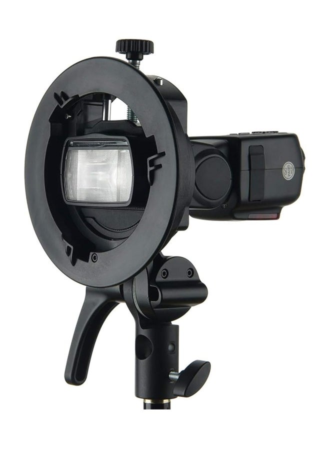 Godox Godox S2 Speedlite Bracket for Godox AD200Pro, AD200, AD400Pro, for V1 Round Head Speedlite, V860II / TT685 / TT350 Series, S-Type Bracket Updated Version Bowens Mount Holder  - Image 3