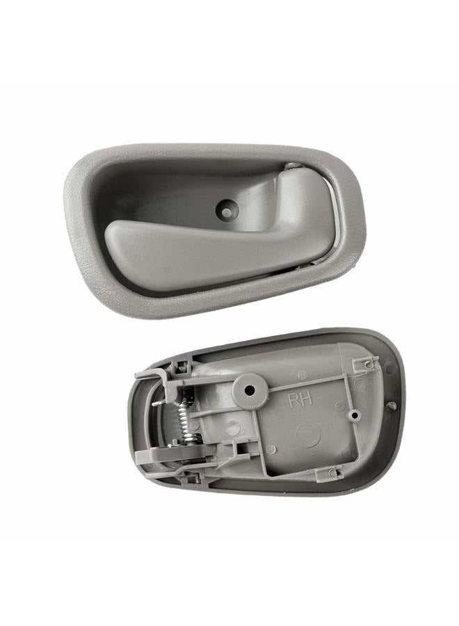 HHCSOP 8PCS Exterior Interior Front Rear Door Handles Set Left Driver & Right Passenger Side Fit for 1998 1999 2000 2001 2002 Toyota Corolla Chevy Prizm (Black & Gray) - Image 2