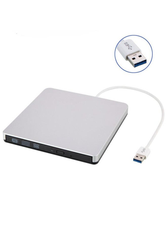 نموذج خاص 3.0 محرك أقراص DVD خارجي USB عالي الاستقرار للكمبيوتر المحمول العالمي - اللون: فضي - Image 2