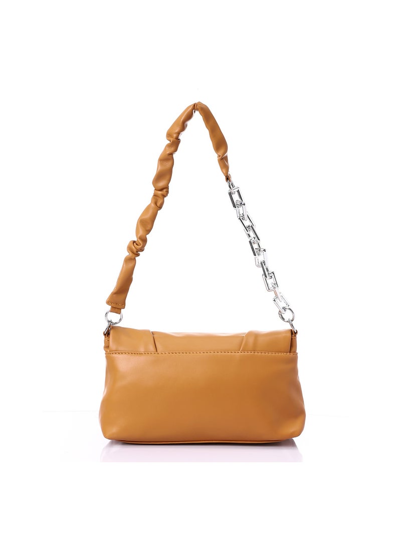 Mr.joe Magnetic and Zipper Closure Cross-Body Bag - Bronze Brown  - Image 3
