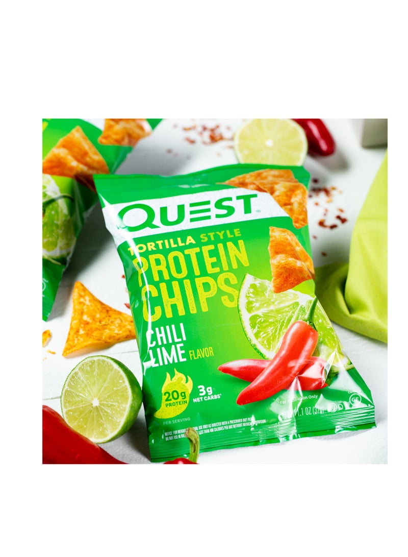 شيبس تورتيلا بروتين بنكهة الشطة والليمون 32جم (140 kcal) - Image 2