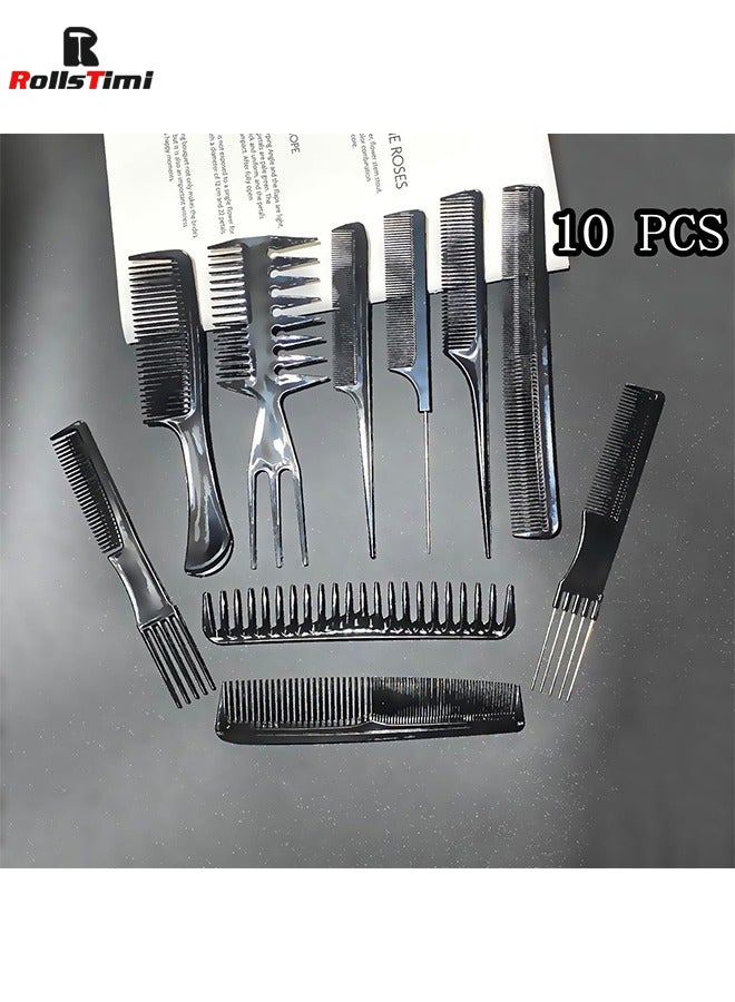 RollsTimi  Styling Hair Comb 10PCS Hair Stylists Professional Styling Comb Set Variety Pack Great for All Hair Types & Styles - Image 2