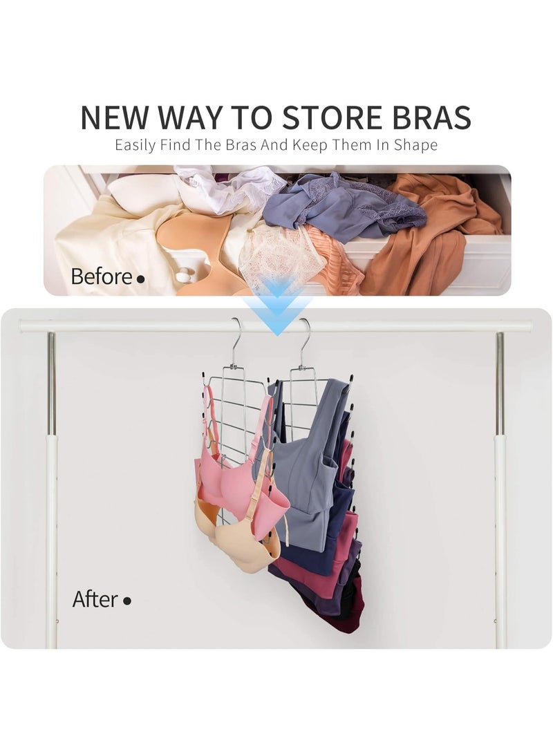 DALEON Bra Organizer, Tank Top Hangers Space Saving, Closet Organizers and Storage, Bra Hangers for Closet Organizer, Tank Top Hanger for Sport Bras, Camisoles, Bathing Suit, Belt, Tie, etc - Image 2