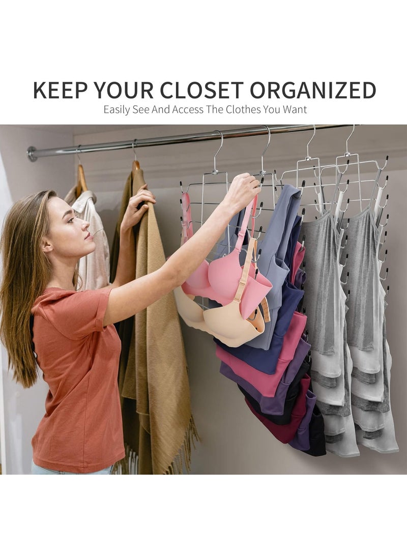 DALEON Bra Organizer, Tank Top Hangers Space Saving, Closet Organizers and Storage, Bra Hangers for Closet Organizer, Tank Top Hanger for Sport Bras, Camisoles, Bathing Suit, Belt, Tie, etc - Image 5