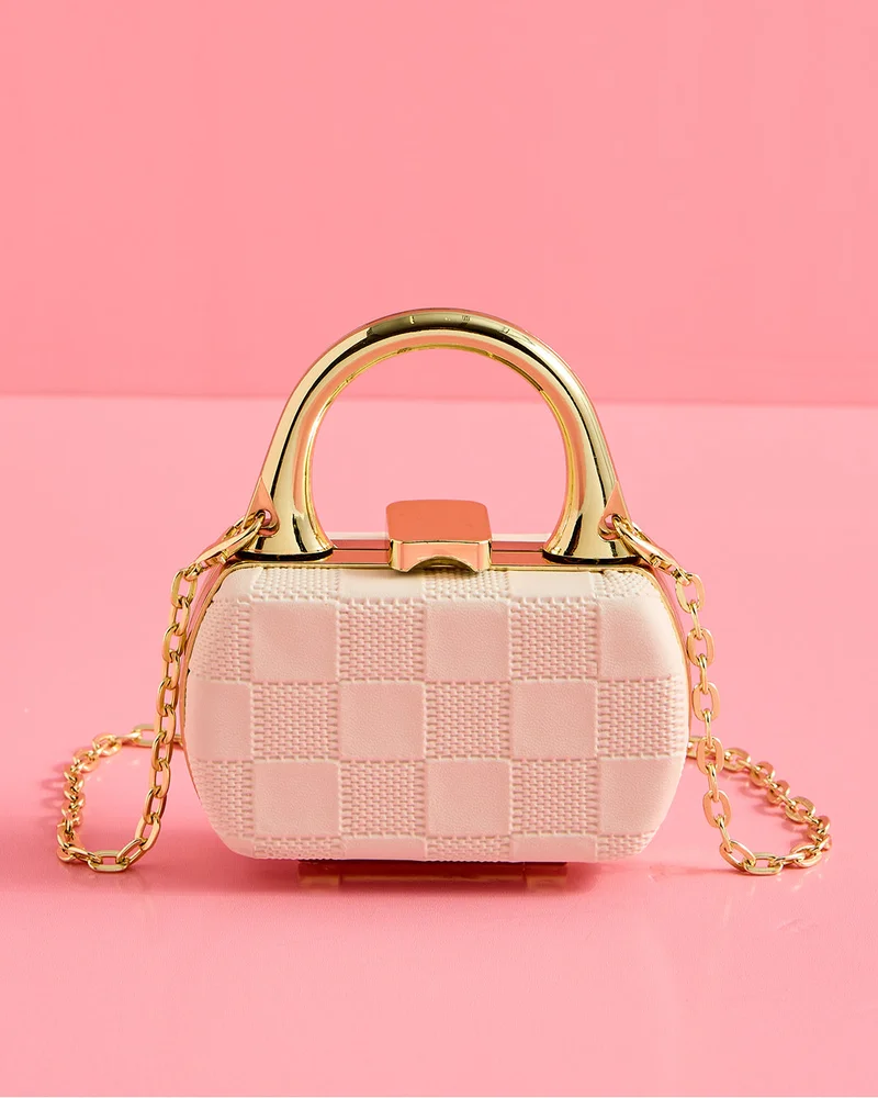 Redtag Girls Pink Textured Bag