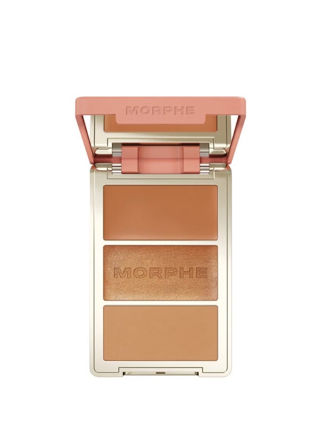 Morphe Cheek Thrills Multi-Finish Face Trio - Sunset Swim - Image 1