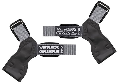 Versa Gripps Pro Made in USA Wrist Straps for Weightlifting Alternative Best Training Accessory RL Silver - Image 1