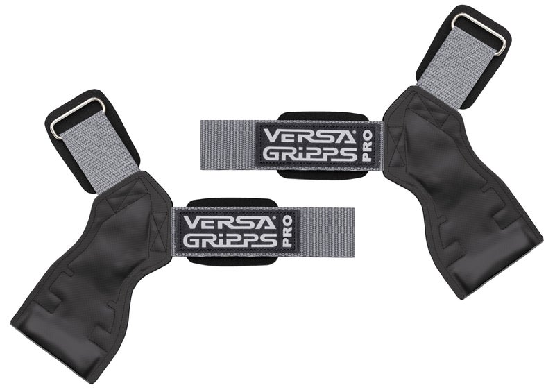 Versa Gripps Pro Made in USA Wrist Straps for Weightlifting Alternative Best Training Accessory RL Silver - Image 2