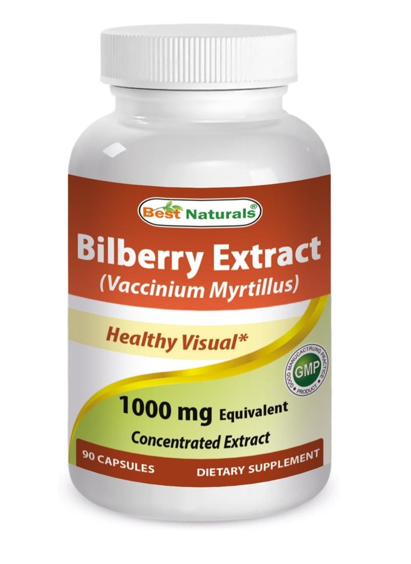 Best Natural Bilberry Extract 1000 Mg, 90 Capsules  - Image 1