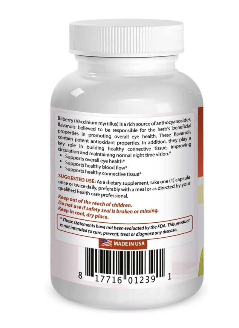 Best Natural Bilberry Extract 1000 Mg, 90 Capsules  - Image 2