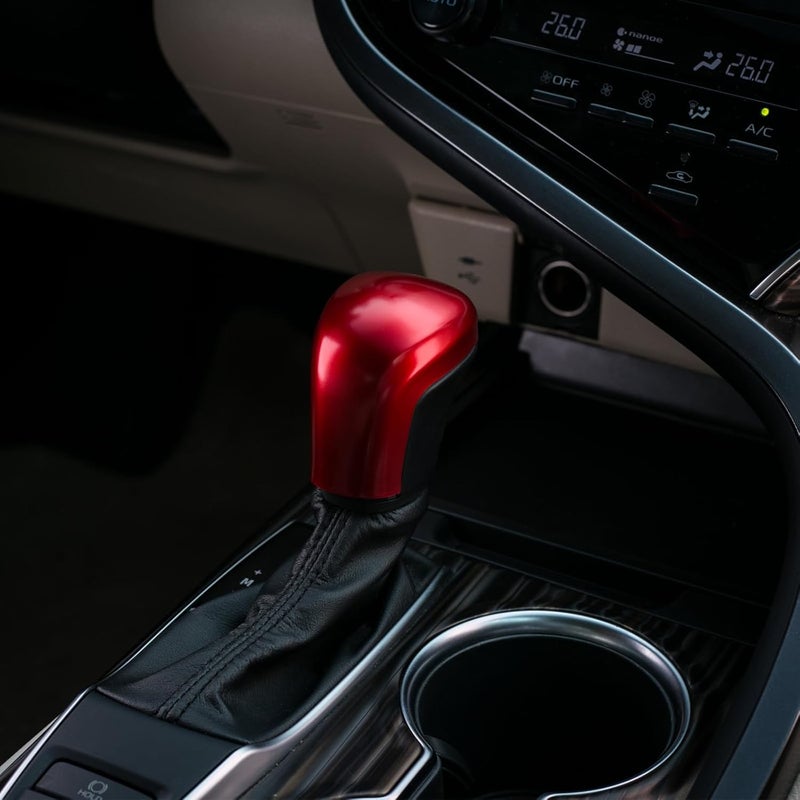 CKE Compatible with Toyota Camry 2026 2025 2024 2023 2022 2021 2020 2019 2018 for Corolla Cross Avalon Accessories Car Gear Shift Knob Cover Trim Protector Cap -Red - Image 4
