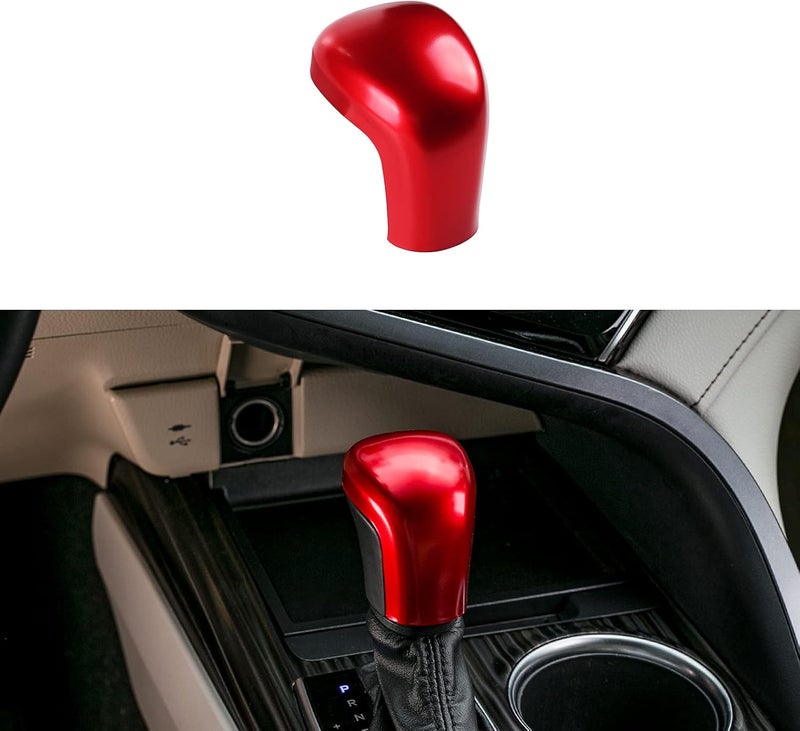 CKE Compatible with Toyota Camry 2026 2025 2024 2023 2022 2021 2020 2019 2018 for Corolla Cross Avalon Accessories Car Gear Shift Knob Cover Trim Protector Cap -Red - Image 1