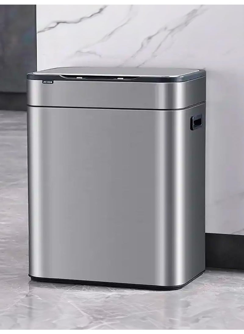 UMAI (9L+9L Dustbin For Kitchen | Dustbin For Bathroom | 37cm Automatic Smart Sensor Dustbin For Bedroom | Steel Dustbin With Lid | Hands Free Access | Dustbin For Office | Garbage Bin - Silver