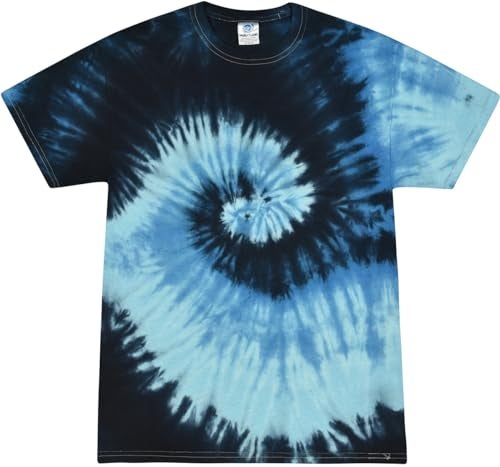 Colortone 100% Cotton Reactive Tie Dye T-Shirt for Women and Men, Small, Blue Ocean - Image 2