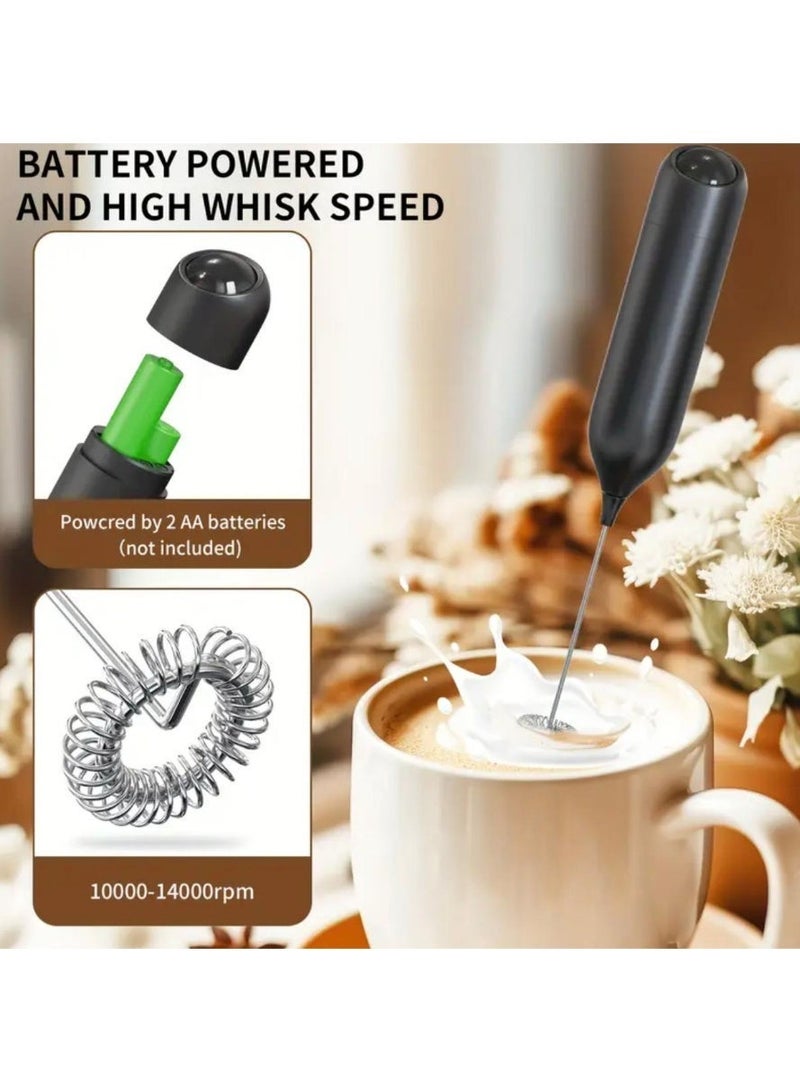 Cliton Battery-Powered Electric Milk Frother with 304 Stainless Steel Whisk - Image 3