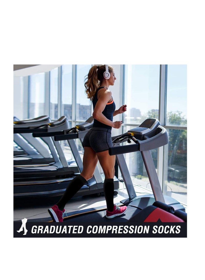 SYOSI Compression Socks, 4 Pairs for Women and Men, Athletic, Travel, Running, Fitness, Flight Socks, Reduce Calf Pain Faster Recovery(Multicolors)  - Image 3