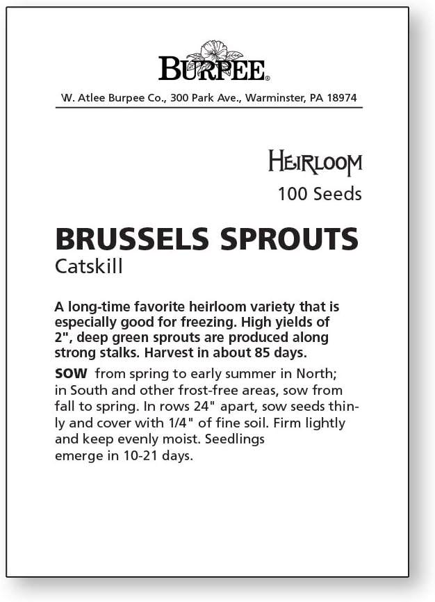Burpee Catskill Heirloom Brussels Sprouts Seeds 100 seeds - Image 3