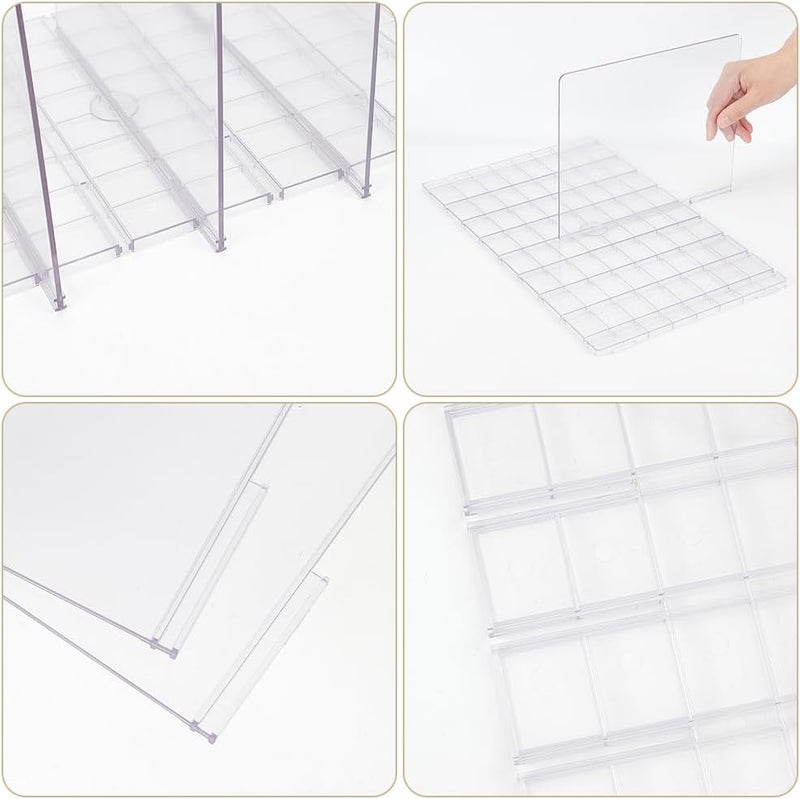 klarako Plastic Handbag Display Case for Closet, Plastic Bag Divided Organizer Adjustable Handbag and Purse Organizer Adjustable Divided Purse Organizer for Closets, 16.06x9.44x8.07 Inch - Image 3