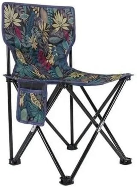 Portable Folding Camping Chairs with Back Support, Convenient for Travel, Fishing, Hiking, BBQ, Beach with Large Carry Bag (Tree)