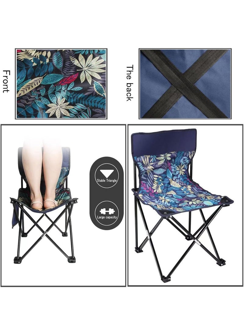 Generic Portable Folding Camping Chairs with Back Support, Convenient for Travel, Fishing, Hiking, BBQ, Beach with Large Carry Bag (Tree)  - Image 3