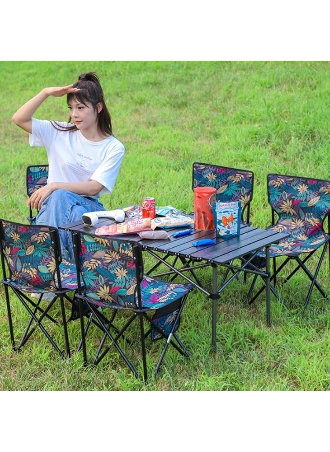 Generic Portable Folding Camping Chairs with Back Support, Convenient for Travel, Fishing, Hiking, BBQ, Beach with Large Carry Bag (Tree)  - Image 4