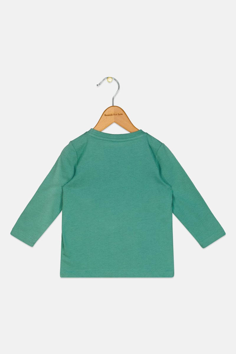 NAME IT Toddlers Boy Graphic Print Long Sleeves Top, Frosty Spruce - Image 2