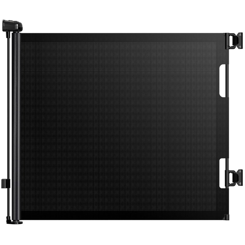 HAMOPY Retractable Baby Gate 33 Tall Extends up to 55 Wide Durable AutoLock Baby Gates for Stairs Mesh Dog Gate and Child Safety Gates for Doorways Hallways Indoor OutdoorBlack - Image 1