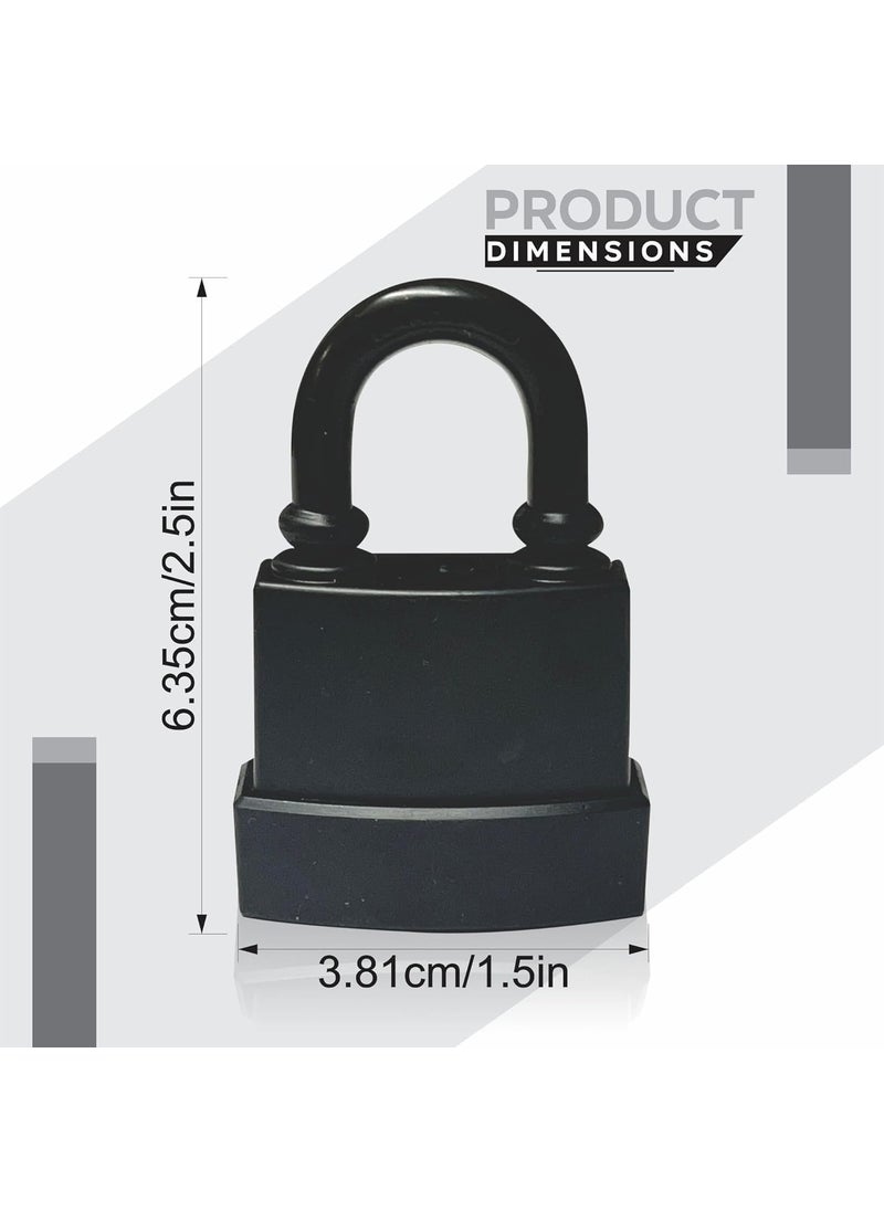 Divik Divik Heavy Duty Waterproof Padlock with Key Outdoor Padlocks for Gate Lock Office Garden Gate Gym or School Locker with Keys Small Outdoor Pad Lock 1Pcs 45mm with 3 Keys  - Image 2