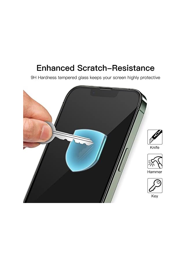 Jetech Full Coverage Screen Protector For Iphone 13/13 Pro 6.1-Inch, Black Edge Tempered Glass Film With Easy Installation Tool, Case-Friendly, Hd Clear, 3-Pack - Image 4