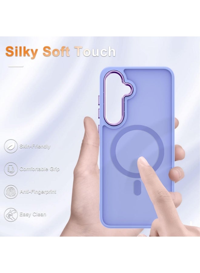 JSJM S23 FE JSJM Back CASE with Magsafe Charging FOR SAMSUNG GALAXY S23 FE ( Design 137 ) [Purple Color] - Image 1