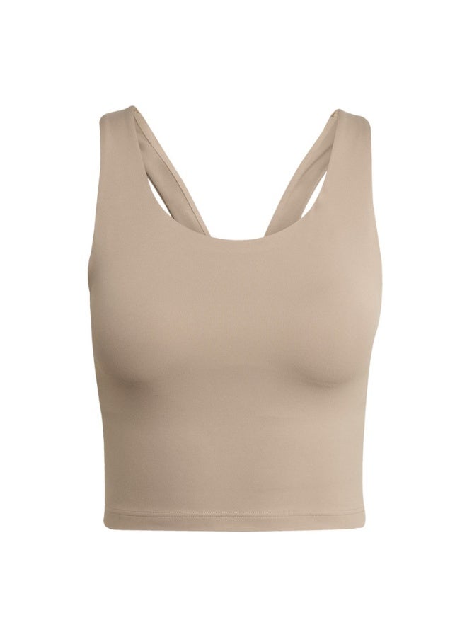 Adidas Adidas All Me Ms Tank Brown Workout Bra - Medium Support Bra For Women - Image 1