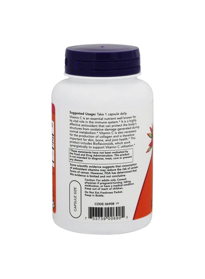 Now Foods Vitamin C-1000 Sustained Release with Rose hip, 100 Tablets - Image 4