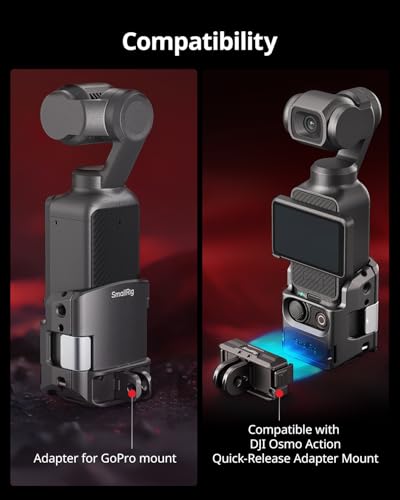 SmallRig Expansion Adapter Accessorie for DJI Osmo Pocket 3, Aluminium Protective Cage, 52g Lightweight Mount for Pocket 3, with Cold Shoe Mount, 1/4"-20 Threaded Toles and Claw Ports - Image 5
