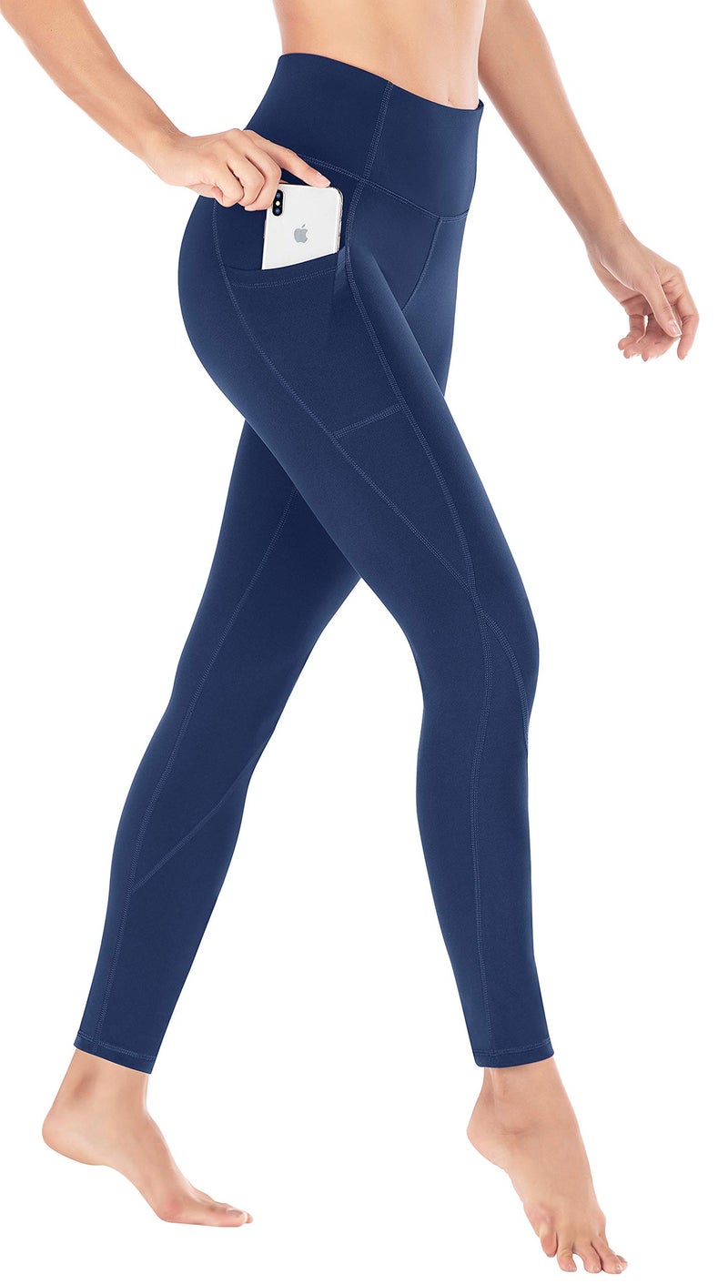 Heathyoga Women's Yoga Pants Leggings with Pockets for Women High Waist Yoga Pants with Pockets Workout Leggings Tights Blue - Image 3