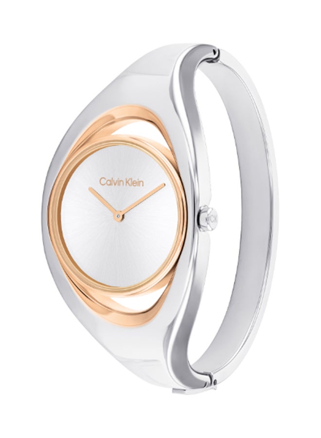 CALVIN KLEIN ساعة يد ستانلس ستيل بعقارب دائرية الشكل للنساء 25200393 - 32.5 ملم - Image 1
